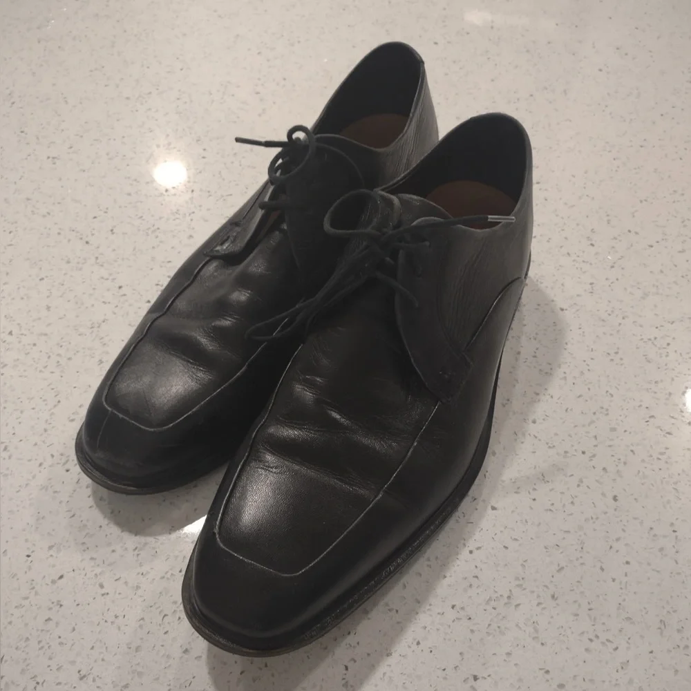 COLE HAAN Nike  Air Black Leather Dress Shoes 11M